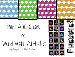 free mini alphabet chart or word wall alphabet