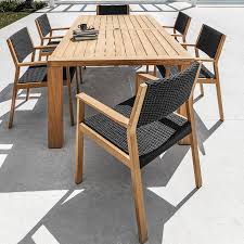 Gloster Square 6 Seat Rectangular Dining Set Outdoor Dining Furniture Outdoor Dining Table Rustic Outdoor Furniture
