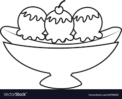 Delicious Banana Split Icon Royalty Free Vector Image