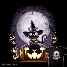 Witch Cat Night Halloween Drawings Halloween Artwork Halloween Painting