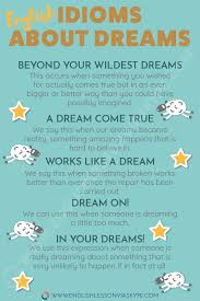 English Idioms Related To Dreams How To Talk About Dreams In English Intermediate Level English English Idioms English Vocabulary Words Learn English Words