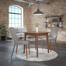 Find counter height sets, 7 piece dining sets and more at affordable prices. Mid Century 3pc Dining Set With Walnut Table Grey Chair Overstock 32112233