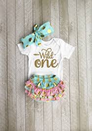 Birthday Outfits For 15 Year Olds Girls Wild One Wild One First Birthday Mint And Gold First Birthday Outfit One Year Old Outfit Girl First Birthday Out Fiesta Arcoiris Decoracion Fiesta Manualidades