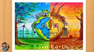 Destroying the earth is harder than you may have been led to believe. How To Draw Save Earth Drawing Easily With Oil Pastel World Environment Day Drawing Youtube