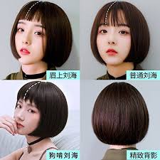 Wig Women Girls Female Short Hair Style Dogs And Broken Qi Liu Short Straight Hair Natural Wave Head Fake Short Straight Hair Natural Hair Styles Hair Styles