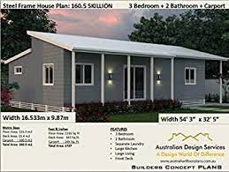 This house also has two toilets and space for laundry. 3 Bedroom House Plan 3 Bedroom 2 Bathroom 2 Car Concept Plans Includes Detailed Floor Plan And Elevation Plans Small Home House Plan English Edition Ebook Morris Chris Designs Australian Amazon De Kindle Shop