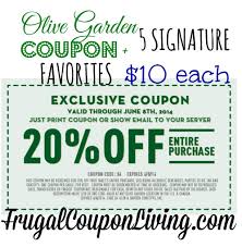Olive garden does not offer a senior discount or an aarp discount. Olive Garden Coupon 20 Off The Entire Table 10 Favorites Olive Garden Coupons Olive Garden Catering Olive Gardens