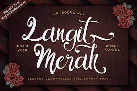 Victorian fonts have designs that reflect the victorian period of art in britain in the early 1900s. Langit Merah Font With Bonus 6 Dark Texture Backgrounds 210838 Calligraphy Font Bundles Hand Lettering Styles Lettering Creative Fonts