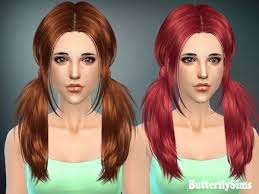 In the race of hairstyles, ponytail always bagged the first position and it should be. Butterflysims Two Ponytails Hairstyle 068 Sims 4 Hairs