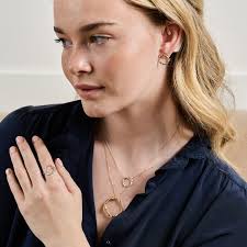 9ct Gold Molten Halo Necklace