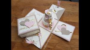 Ganz in weiß gehalten, mit etwas goldfolie. Teil 1 Dreistockige Hochzeitstorte In Explosionsbox Mit Produkten Von Stampin Up Youtube