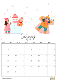 2022 Calendar Thats Printable Kids Monthly Snapshots Kiddycharts Com