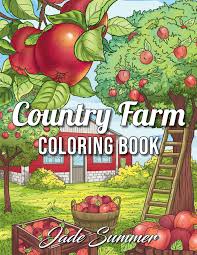 Full page blank world map. Country Farm Coloring Book An Adult Coloring Book With Charming Country Life Playful Animals Beautiful Flowers And Nature Scenes For Relaxation Country Coloring Books For Adults Summer Jade Amazon De Bucher