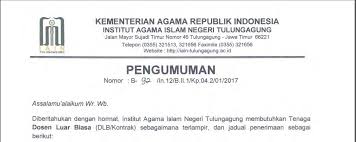Du 57/1/35 dated march 13, 1963 and a business license from the central bank no. Cek Yuk Lowongan Dosen Iain Tulungagung 2017 Terbaru Harian Guru
