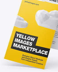 Download Three A4 Papers Mockup In Stationery Mockups On Yellow Images Object Mockups PSD Mockup Templates