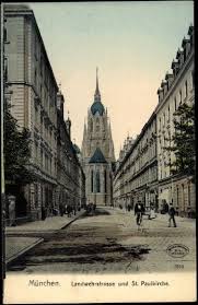 Landwehrstrasse Und St Paul Kirche Karte Um 1900 Munchen Munchen Bayern Historische Bilder