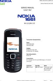 Meaning to turn off the phone, take out the battery, wait 15mins. Nokia 1661 Rh 121 122 Service Manual Level 1 2 Www S Manuals Com 1 2 V1 1