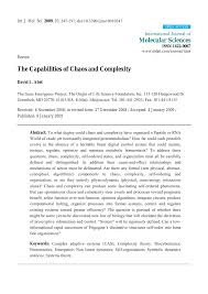 The Capabilities Of Chaos And Complexity Topic Of Research
