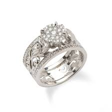 Hawaiian Heirloom Engagement Ring In White Gold With Diamonds 10mm Heirloom Engagement Rings 14k White Gold Ring Yellow Gold Diamond Ring