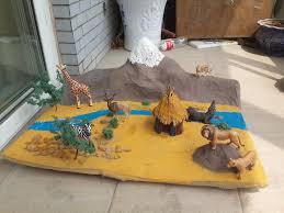 Grassland Biome In A Box African Savanna Diorama African Savannah Model Made For My Daughter Diorama Kids Habitats Projects Savannah Chat
