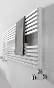 Seche Serviettes Electrique A Eau Chaude Mural En Acier Au Carbone Basics Kubik Seche Serviette Amenagement Salle De Bain Seche Serviette Electrique