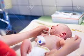 However, most babies are not ready for a bath right away. Newborn Child Washed And Examined After Birth In Hospital New Stock Photo Picture And Royalty Free Image Image 56545235
