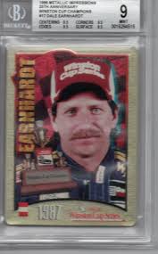 1996 METALIC IMPRESSIONS DALE EARNHARDT 1987 WINSTON CUP CHAMPION 9 BY  BECKETT