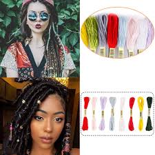 Split hair into two pieces. Amazon Com Miman Hair String For Braids Dreadlocks Diy Colorful Styling Hair Braiding Yarn Hair Strings For Hip Hop Hair Accessories Beauty