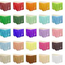 Browse Our Huge Line Of Plastic Party Table Skirts Available In Many Colors Disposable Cheap Table Skirts High Quality Plastic Tables Table Skirt Light Table