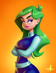 Green Hair Girl By Griffinator Green Hair Girl Green Hair Girl Hairstyles