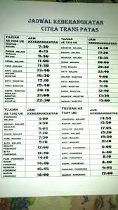 Terminal purabaya surabaya (jalur 11) schedule from surabaya. Bis Patas Jurusan Malang Kediri Madiun Ponorogo Magetan Ochim Personal Blog
