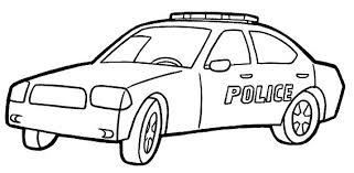 Coche De Policia Para Colorear