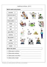 vocabulary matching worksheet jobs 1 vocabulary worksheets family worksheet matching worksheets