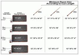 Pool Table Size Chart Pool Table Moving The Pool Table