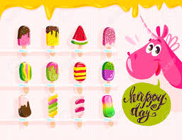 Find & download free graphic resources for ice cream shop. Vector Flat Eskimo Set Isolated On White Background Cute Funny Unicorn Character Greeting Ice Cream Shop Store Truck Logo Brand Mark Cartoon Style Dessert Illustration Package Menu Design Stock Photo Picture And