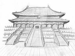 Pin By Viviana Henriques On The Magic Pencil Background Drawings Chinese Pagoda City Drawing Chinese Pagoda Background Drawing