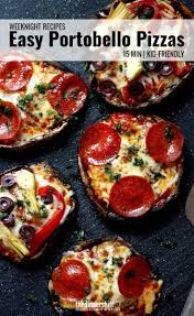 Easy Portobello Pizzas Portobello Pizza Recipes Keto Recipes Easy