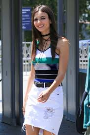 She has since been seen in a number of theatrical releases like 'unknown' and 'the garden.'. Victoria Justice Visits Extra At Universal Studios In Hollywood 7 28 2016 Celebmafia