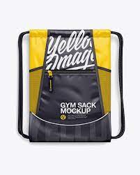 Download Gym Sack Mockup Front View In Apparel Mockups On Yellow Images Object Mockups Gym Sack Design Mockup Free Mockup