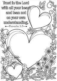 Easy and free to print heart coloring pages for children. Trust In The Lord With All Your Heart Coloring Page Bmo Show