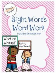 Sight Words Word Work For Pre Primer Primer Word Work Sight Words Abc Bootcamp
