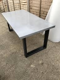 Chunky Polished Concrete Dining Table Stone Dining Table Concrete Dining Table Dining Room Table