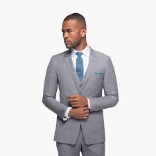 Casual wedding attire for men requires dress slacks and a blazer at minimum, but a suit and dress shirt will definitely check the boxes. Grey Men S Wedding Suits Generation Tux Grey Suit Rental