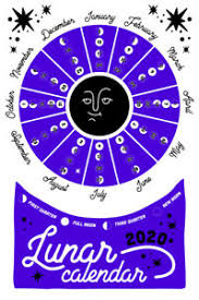 Details About 2020 Lunar Calendar Moon Phases Purple Chart Poster 12x18 Inch Calendar 12x18