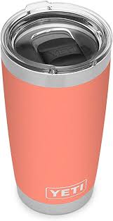 Free returns high quality printing fast shipping Amazon Com Yeti Rambler 20 Oz Tumbler Stainless Steel Vacuum Insulated With Magslider Lid Coral Tumblers Water Glasses