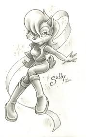 Sally Acorn By Cnwsonikkufan Sally Acorn Female Cartoon Characters Hedgehog Drawing