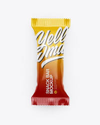 Glossy Snack Bar Mockup In Flow Pack Mockups On Yellow Images Object Mockups Mockup Free Psd Mockup Mockup Psd