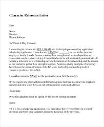 Letter Of Character Format For 2021 Printable And Downloadable Cust
