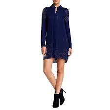 Diane Von Furstenberg Prita Embroidery Silk Dress Midnight