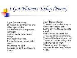 I got flowers today poem analysis august 05, 2021 flowers today Domestic Violence Ppt Download
